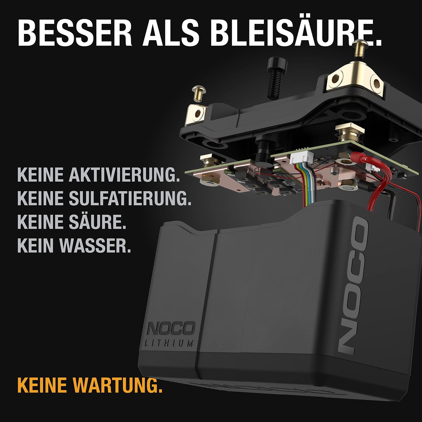 NOCO NLP20 Lithium Batterie 12V – Powersport Motorradbatterie, wartungsfrei, 600A Startstrom