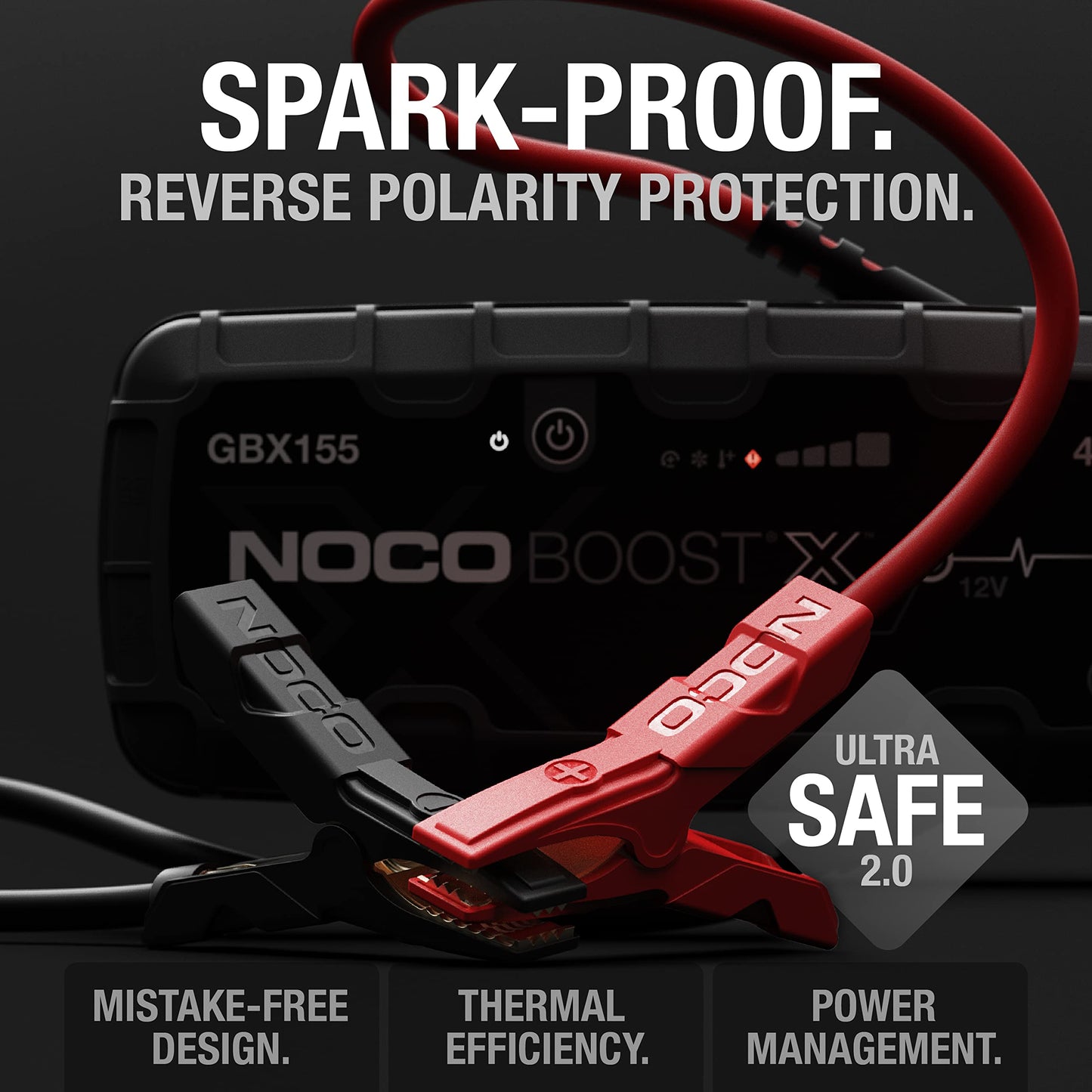 NOCO Boost X GBX155 Starthilfe 4250A – 12V Lithium Powerbank mit USB-C für Benzin bis 10L