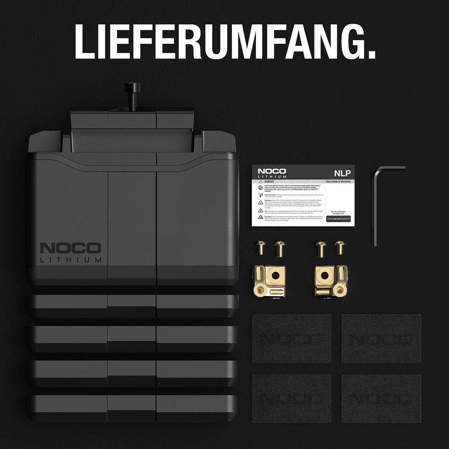 NOCO NLP20 Lithium Batterie 12V – Powersport Motorradbatterie, wartungsfrei, 600A Startstrom